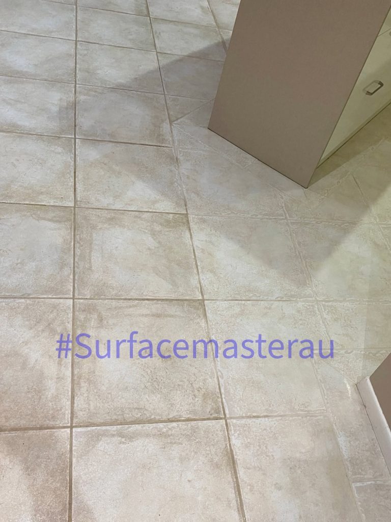 Grout restored on a tile run
