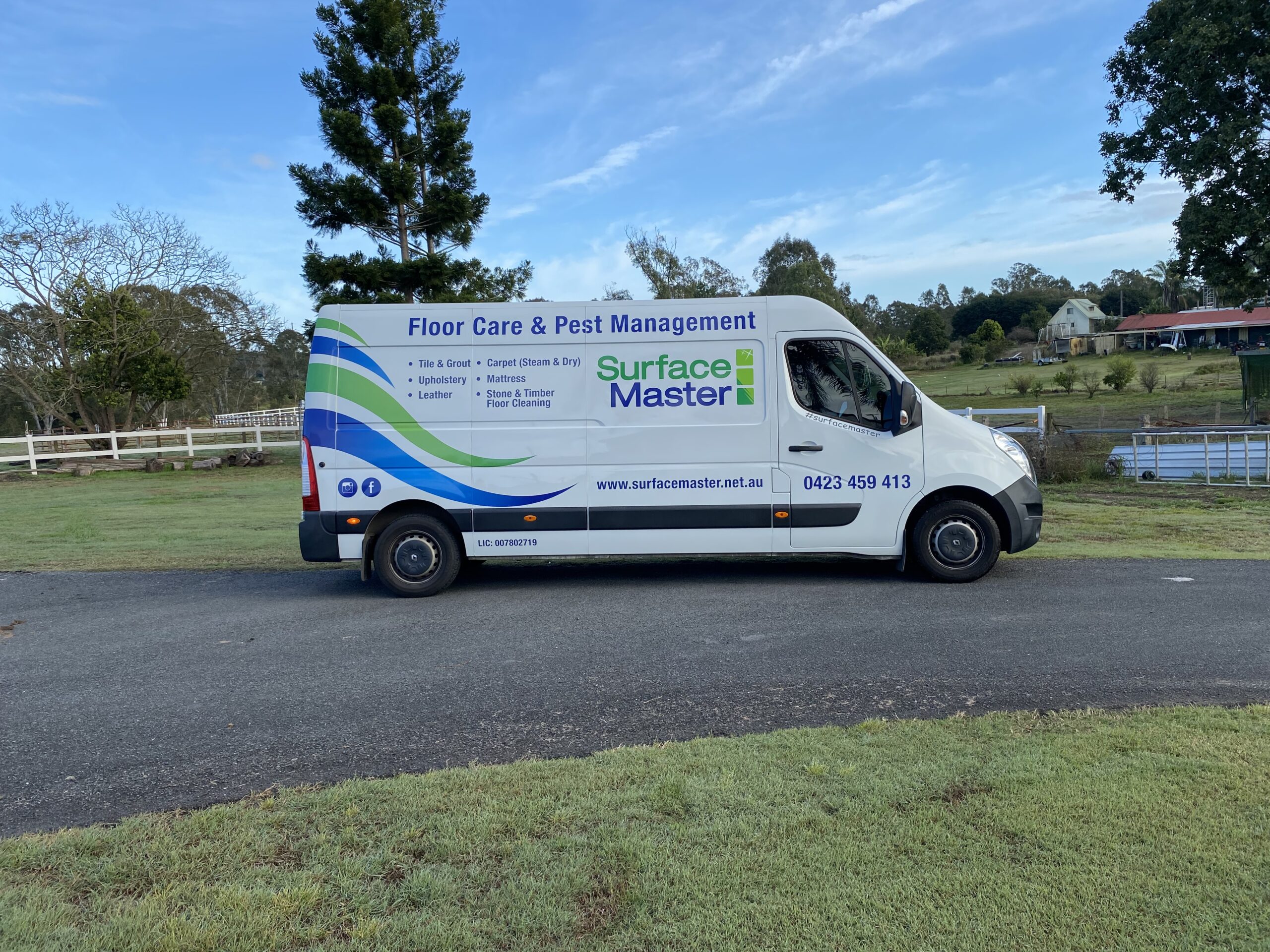 The van on the road