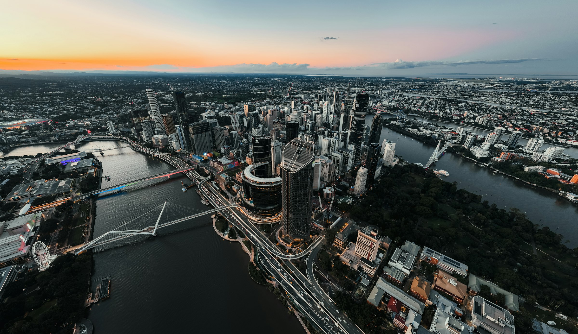 Brisbane City at twilight